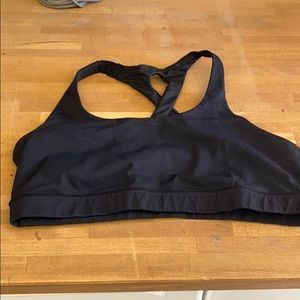 Lulu Black Sports Bra Size 12